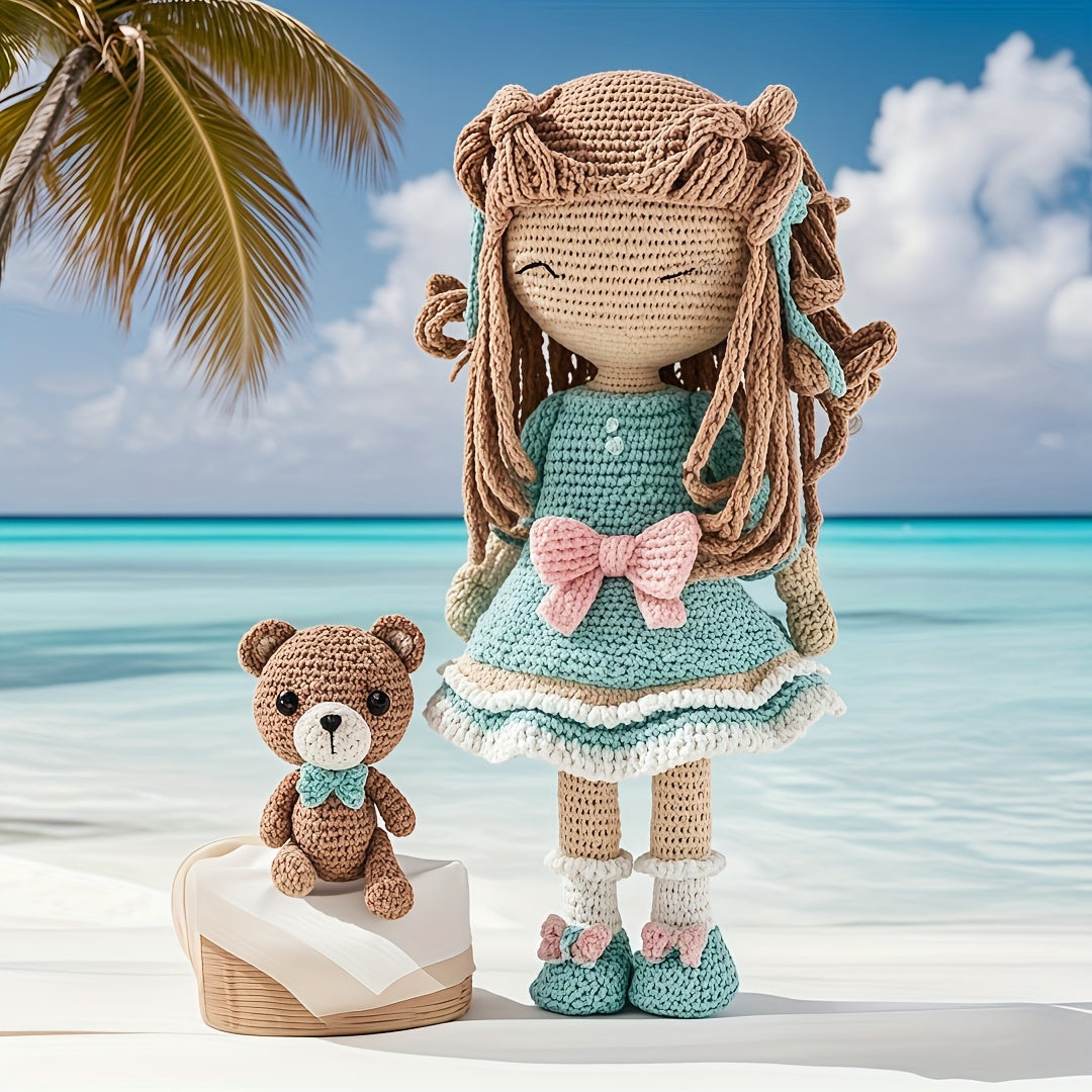 A set of Shirley girls DIY Woven Kit,Suitable for Beginners、Knitting Kit for Handcraft Enthusiasts,Birthday gift,Valentine's Day and other holiday gifts,It's a gift for family members、Friends、The best gift for a partner-Non-Finished Product