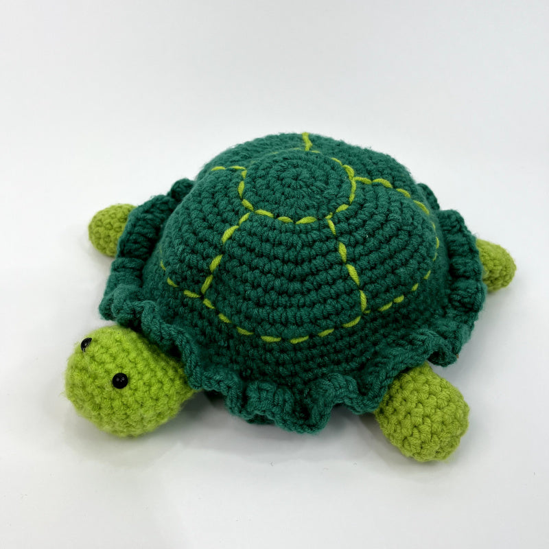 Customized products Handmade Crochet Cute Green Turtle Plush Toy Creative Plush Ornaments