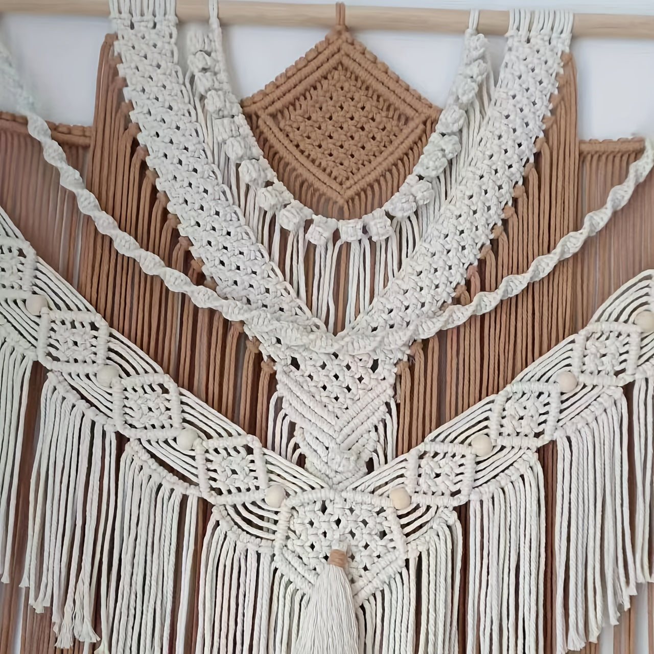1Pieces Handwoven Bohemian Wall Decoration for Homestay Hotel Background Simple Hanging Cloth Hanging Decoration Cotton Rope Wall Hanging