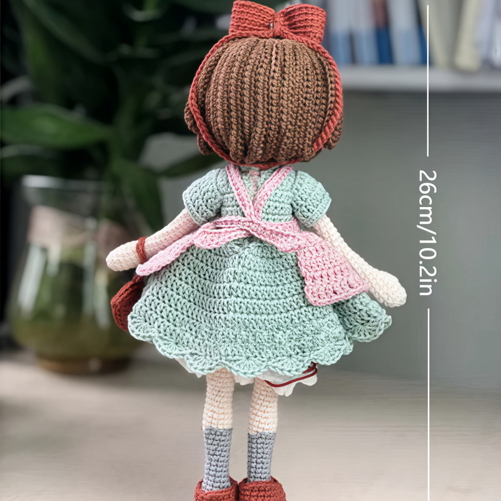 1 Set Princess Beginner Crochet Kit, Adult Crochet Set with Step-by-Step Text Tutorial, Cat and Girl DIY Weaving Kit, Cute and Interesting Home Decoration Ornaments, Birthday Valentine'S Day Holiday Gift