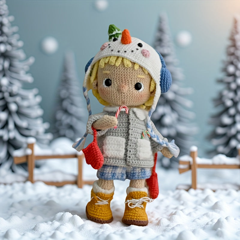 Snowman Knight DIY Crochet Kit,A product suitable for beginners、For Handicraft Enthusiasts diy Woven Kit,,Cute and Fun Furniture Decorations,It's a suitable gift for birthdays and other holidays,It's a gift for family members,A great product from a friend