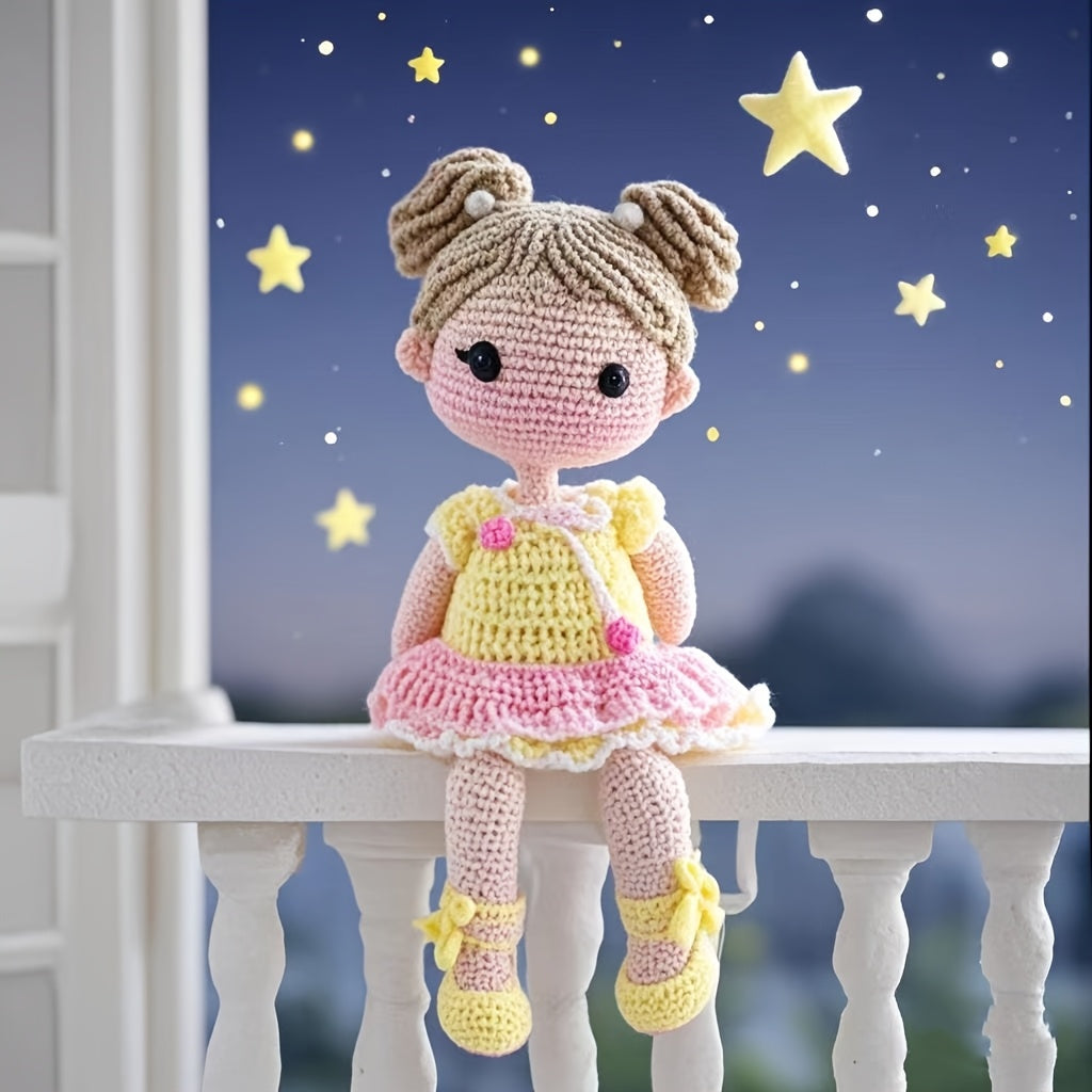 DIY Crochet Kit,Lola Pattern Design,Attached is an English manual for starting use