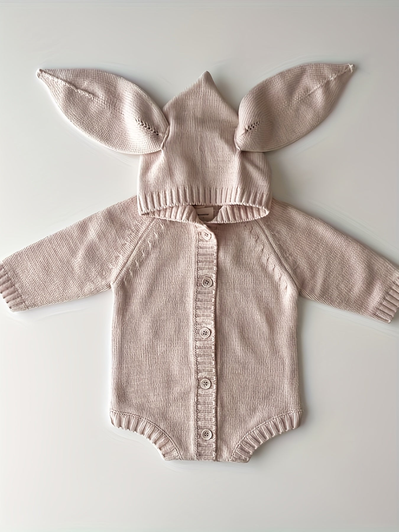 Spring and Autumn New Korean Style Baby Clothes ins Wind Bunny Style Children's Jumpsuit Baby Knit Sweater(without Accessories)