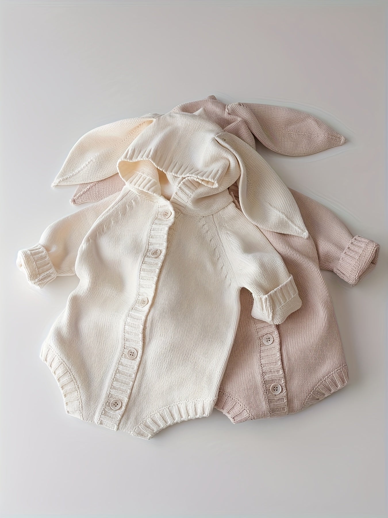 Spring and Autumn New Korean Style Baby Clothes ins Wind Bunny Style Children's Jumpsuit Baby Knit Sweater(without Accessories)