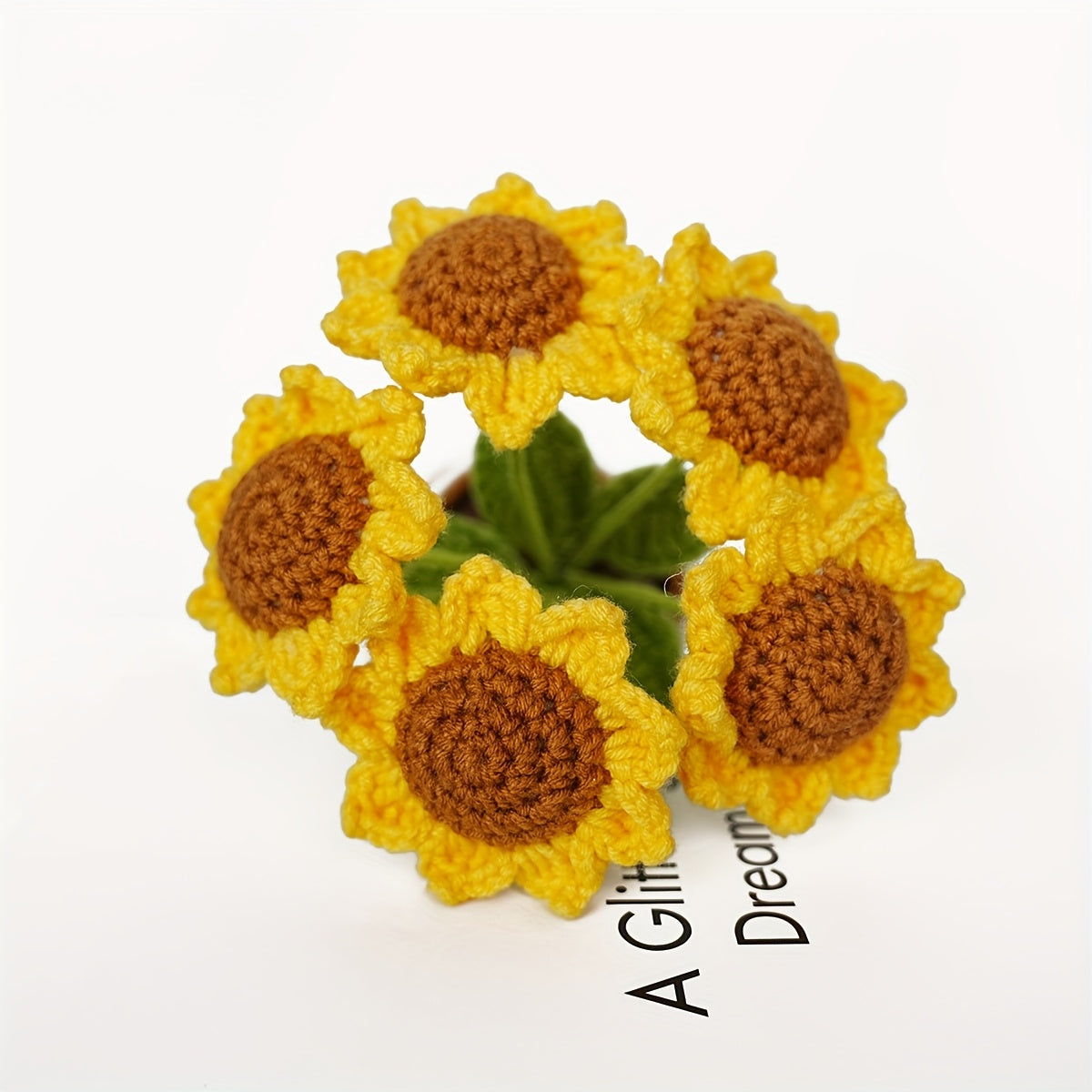 1Handwoven Sunflower Potted Plant Cozy Home Decor,Suitable for Office、Living Room、Bedroom - Gift for Wife、Mother、A thoughtful gift for my girlfriend(Birthday、Christmas、Thanksgiving Day、Valentine's Day)