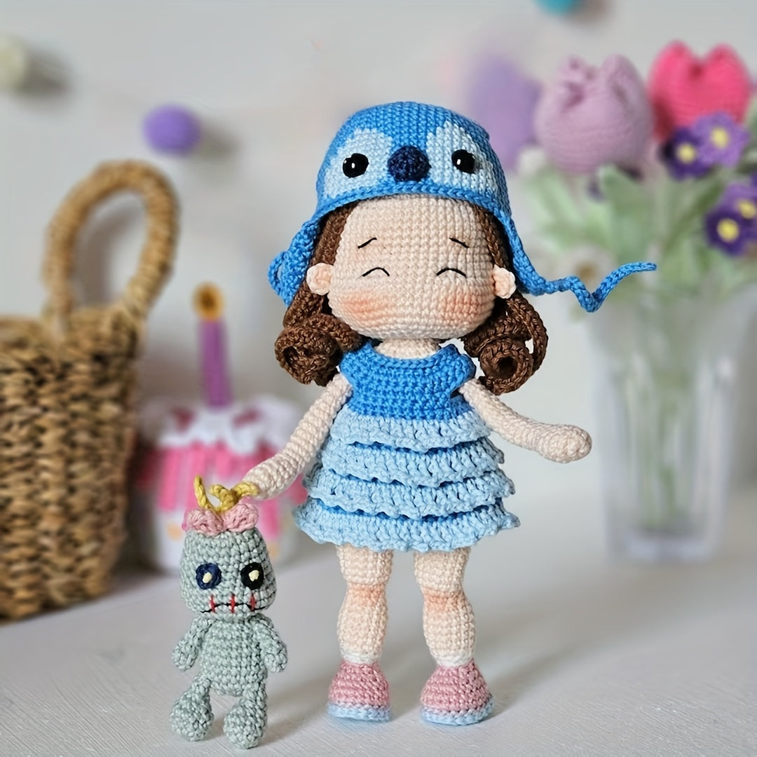 Princess Crochet Kit for Beginners,Adult Step-by-Step Tutorial Handicraft DIY Kit,Birthday and holiday gifts,Cute and Fun Modern Home Decor