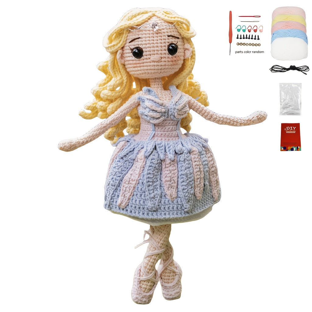 1Pieces/Set,Beginner Crochet Princess Kit,Amigurumi Adult Handwoven DIY,Ballet Princess Craft Set,Attached with English instructions、Step-by-Step Teaching and Gift Packaging,Modern Home Decor Ornaments,Four Seasons Fabric Handicrafts,Mother's Day Creative