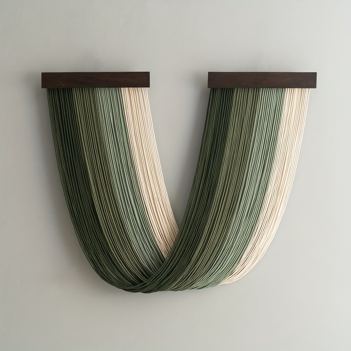 1Pieces Macrame Wall Hanging Bohemian Style Wall Tassel Tapestry Handmade Wooden Tassel Background Wall Hanging Decoration That Flutters with the Wind Living Room Bedroom Office Wall Tapestry