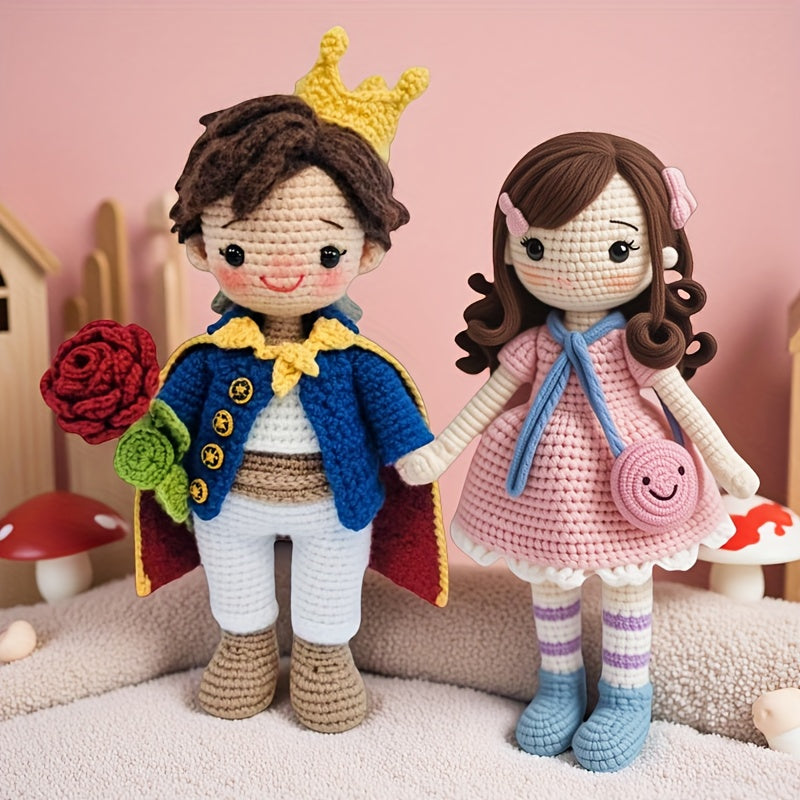 2pcs Crochet Set for Couples & English Teaching - DIY Handmade Table Decoration, Backpack Pendant, Ideal for Birthdays, Christmas & All-Year Gifts, Crochet Kits|Playful Design|Interactive Crafting, Crochet Accessorie