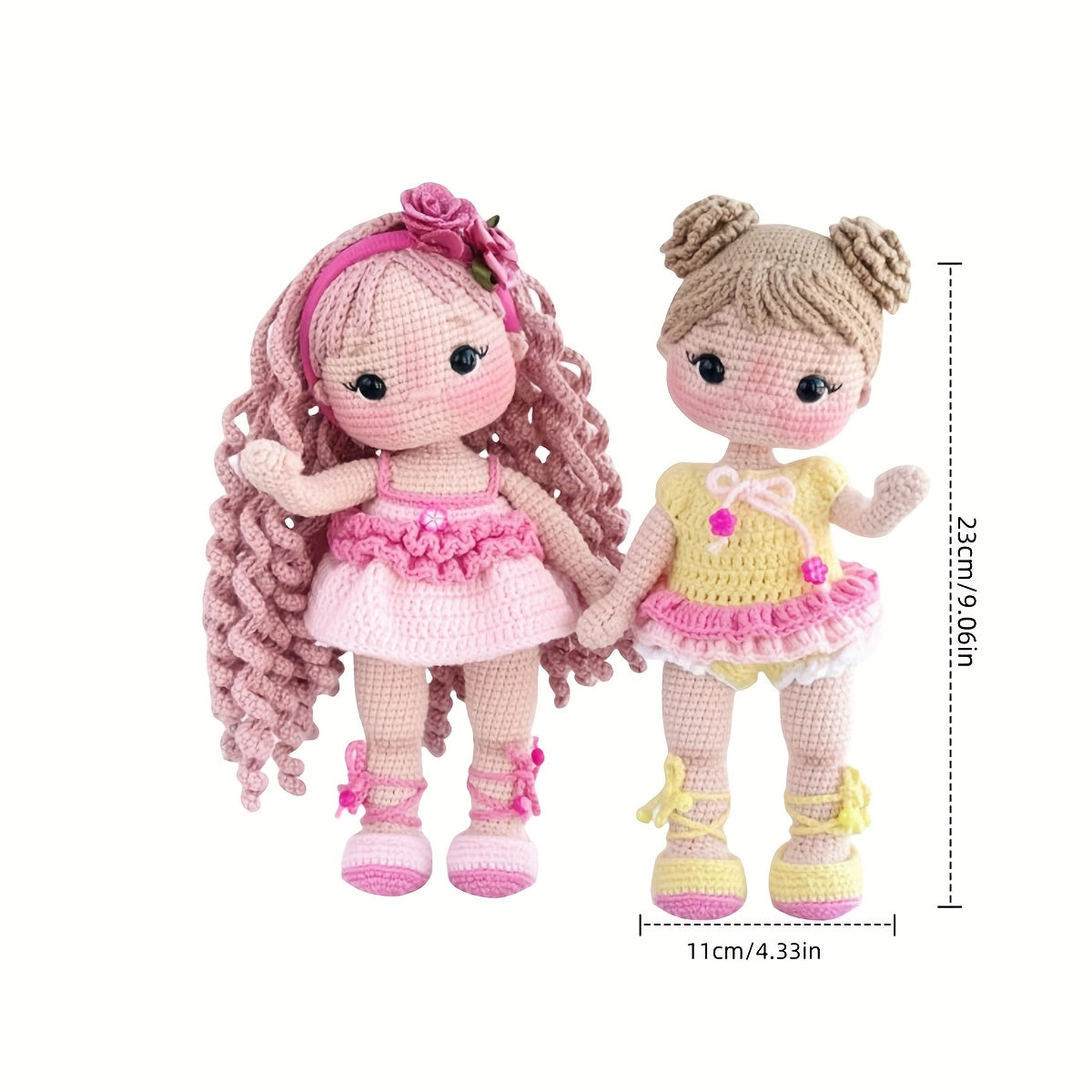 DIY Crochet Kit,Lola Pattern Design,Attached is an English manual for starting use