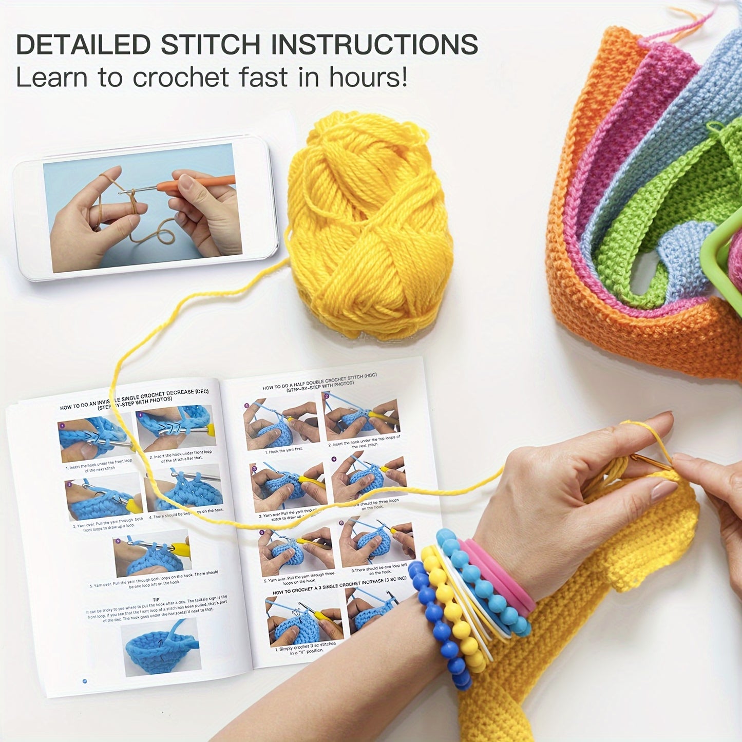 Vioiv 1Pcs Virgin of Guadalupe crochet kit For beginners-Crochet Amigurumi Kit-Adult Crochet Handcraft DIY Animal Crochet Kit for Beginners-Includes complete beginner instructional videos- Handmade Crochet For Craft Lovers, Crochet Kit For Adults, DIY Cro