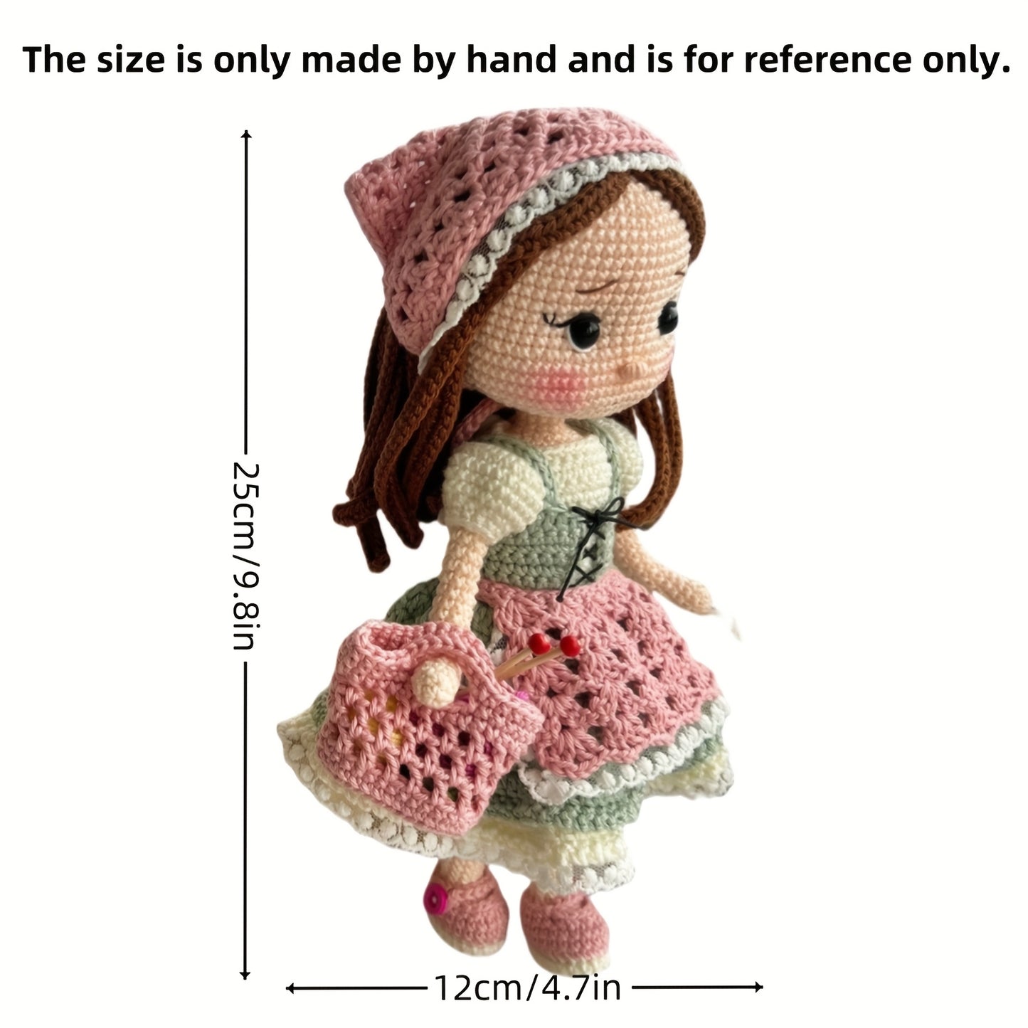1Beginner Princess Crochet Kit,Step-by-Step Crochet Kit for Adults,Girl and Rabbit DIY Woven Kit,Cute Spring and Summer Home Decorations,Birthday and Valentine's Day Gifts