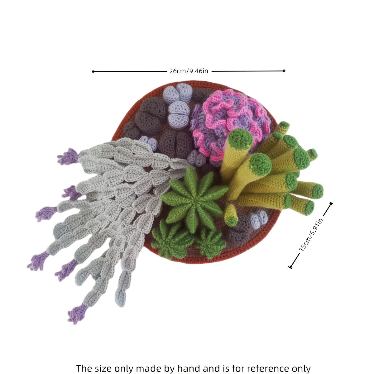 1Crochet Kit for Beginners with Potted Plants,Crochet Kit for Adults,With Step-by-Step Textual Tutorial,Cactus Succulent DIY Adult Crafts,Birthday and holiday gifts,Cute and Fun Modern Home Decor Ornaments