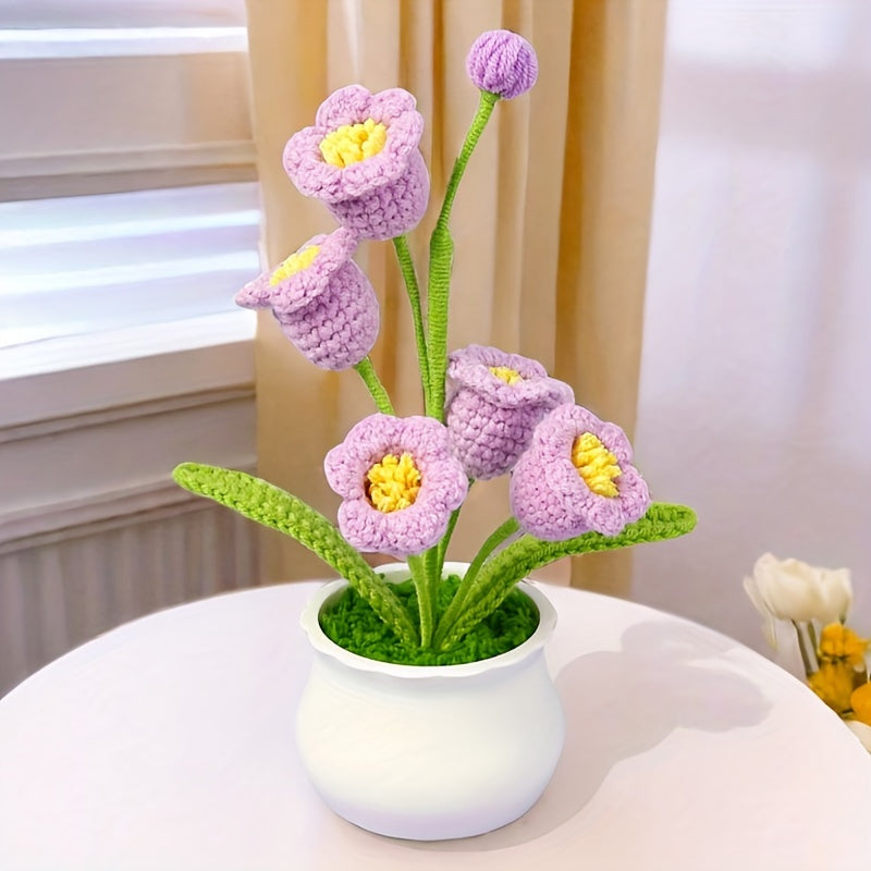 Handwoven Iron Wire Lotus Flower Pot:Modern Style,Multiple Flowers,Suitable for Families、Office、Desktop、Desk、Wedding、Birthday、Holiday Decoration