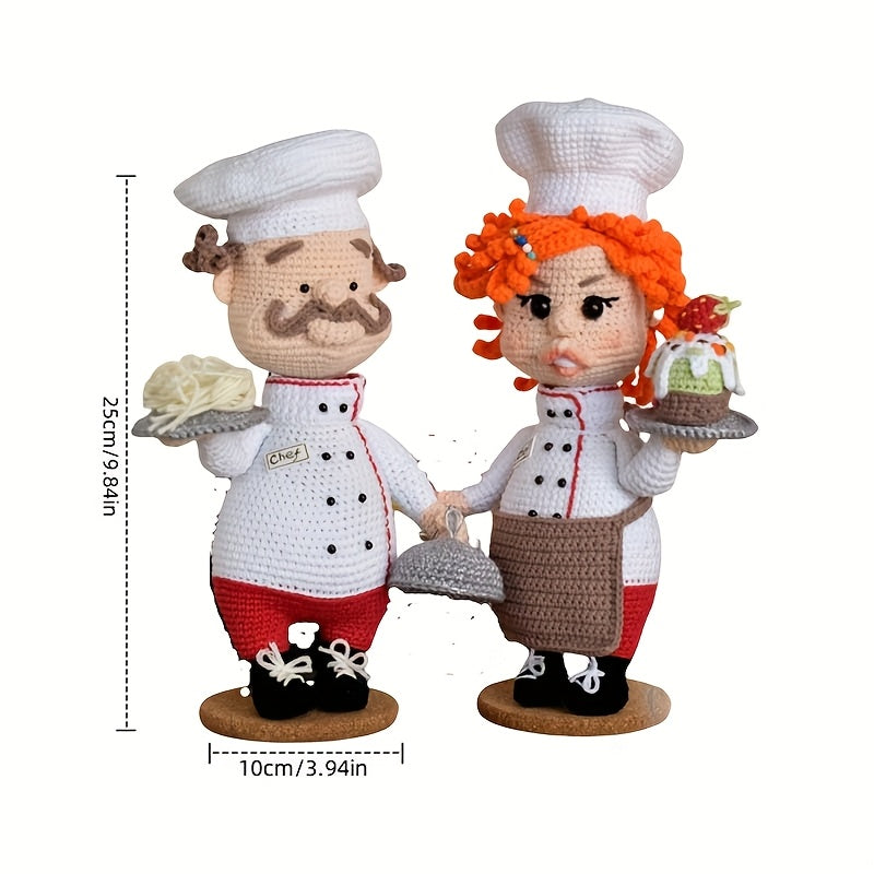 2Chef's Hook and Line Set,Suitable for Beginners - Crochet Thread Set,With enhanced softness thread,Easy-to-follow video tutorials,Four Seasons Handmade,Mixed Pigment Fabric Material