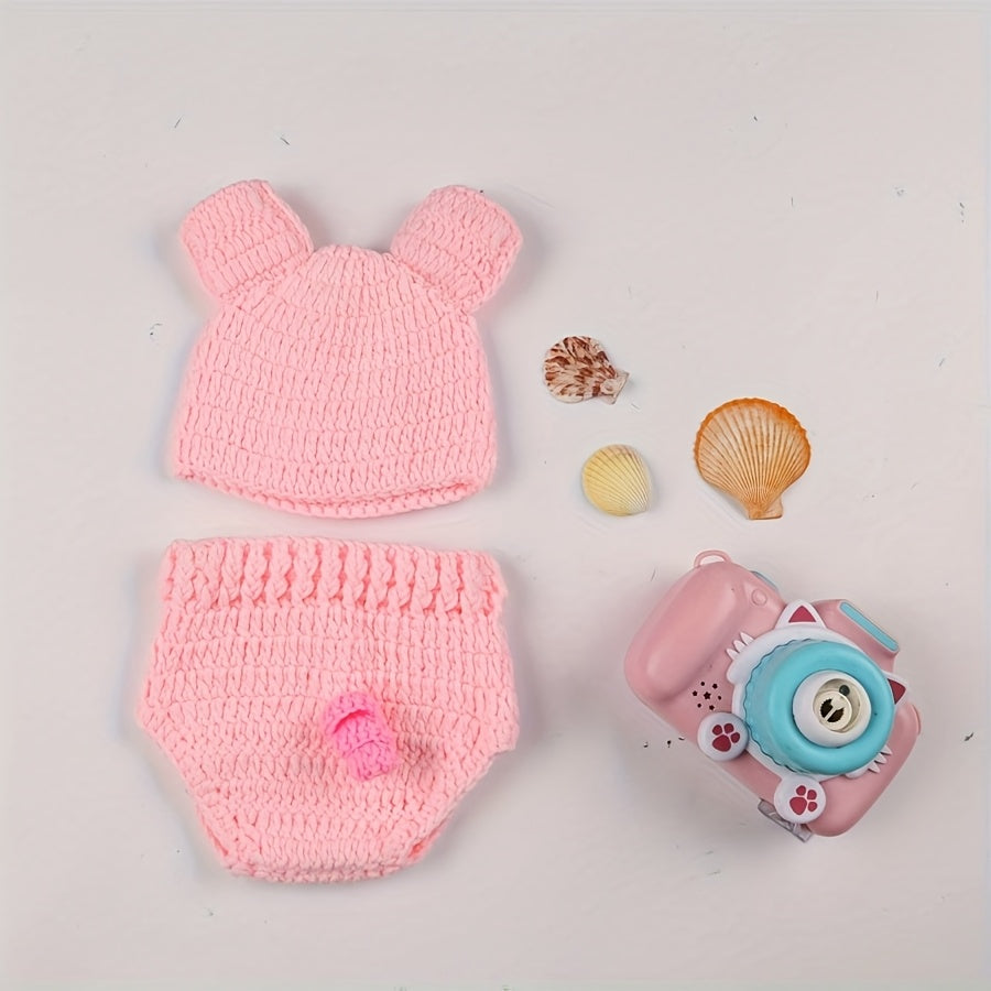 Baby Photography Props Pig Hat Shorts Set Newborn Animal Costume Handmade Photo Outfit