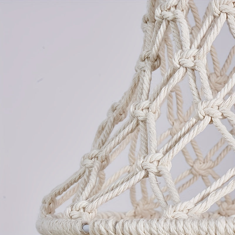 1Bohemian Style Handwoven Geometric Pattern Lampshade - Rectangular Fabric Lampshade with Tassel Trim,Suitable for Living Room、Bedroom、Office Art Decoration(Does not include lamp body),Cozy Room Decoration,Craftsmanship