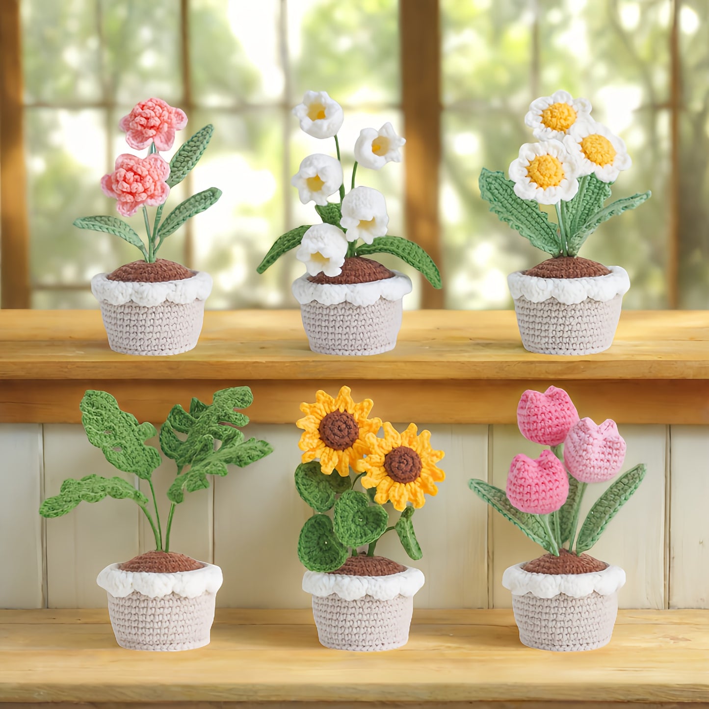 Plant and Flower Theme DIY Crochet Hook Set6Pieces