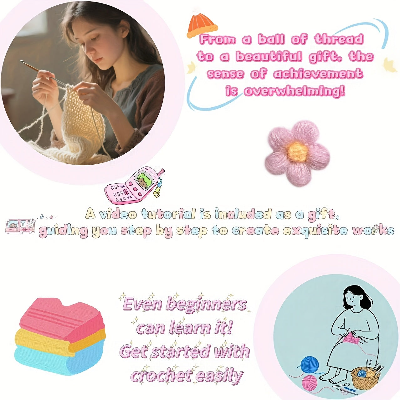 2Pieces/Set,Latest Amigurumi Adult Hand Knitting Kit,The Boy and His Bear,Cute and Fun Spring Modern Home Decor Ornaments,Non-Finished Product,With gradual PDF Text Tutorial Crochet Kit for Adults,Wedding Decorations Christmas Valentine's Day Thanksgiving