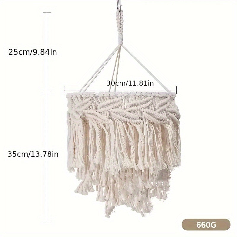 A Nordic Style Home Decorative Pendant Light、Handwoven Tapestry Lampshade