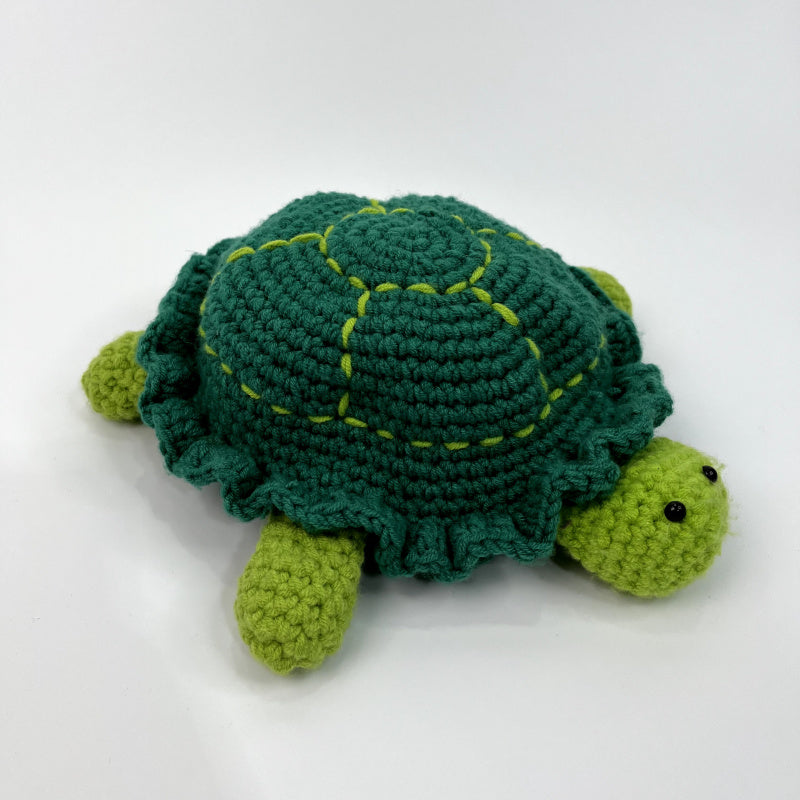 Customized products Handmade Crochet Cute Green Turtle Plush Toy Creative Plush Ornaments