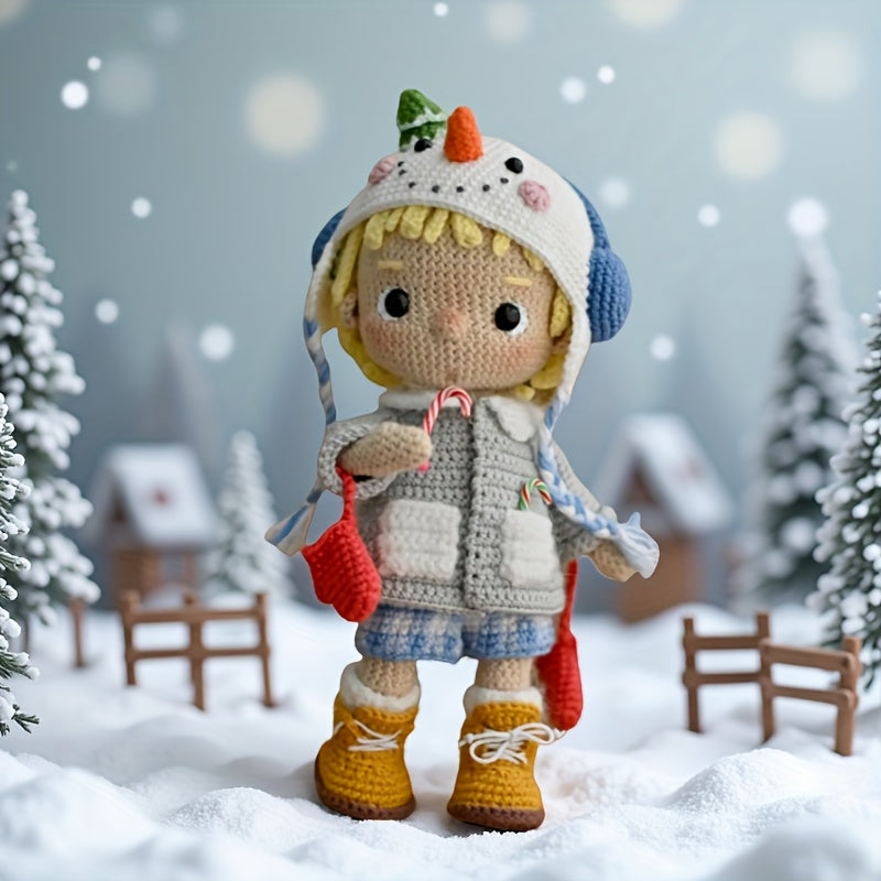 Snowman Knight DIY Crochet Kit,A product suitable for beginners、For Handicraft Enthusiasts diy Woven Kit,,Cute and Fun Furniture Decorations,It's a suitable gift for birthdays and other holidays,It's a gift for family members,A great product from a friend