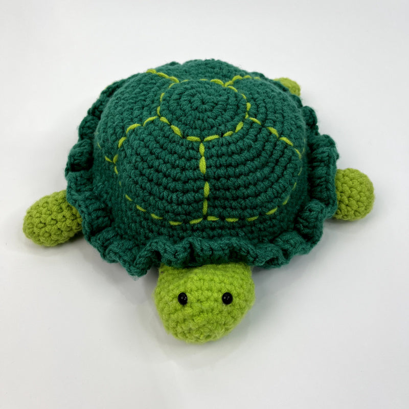 Customized products Handmade Crochet Cute Green Turtle Plush Toy Creative Plush Ornaments