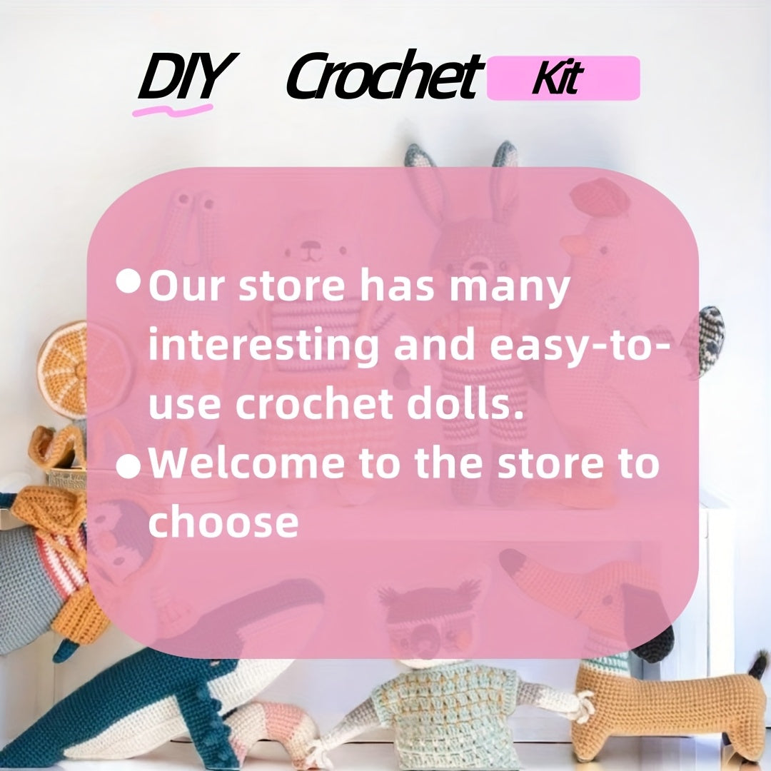 Girl Panda - Includes a complete set of weaving tools、High-quality yarn、Complete Crochet Kit with Instructions and English Video Tutorial。It's for My Family、Friends、Perfect gift for couples,Suitable for Christmas、Halloween and various festivals