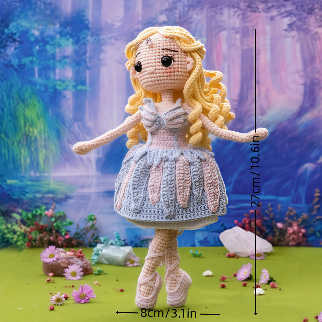 1Pieces/Set,Beginner Crochet Princess Kit,Amigurumi Adult Handwoven DIY,Ballet Princess Craft Set,Attached with English instructions、Step-by-Step Teaching and Gift Packaging,Modern Home Decor Ornaments,Four Seasons Fabric Handicrafts,Mother's Day Creative