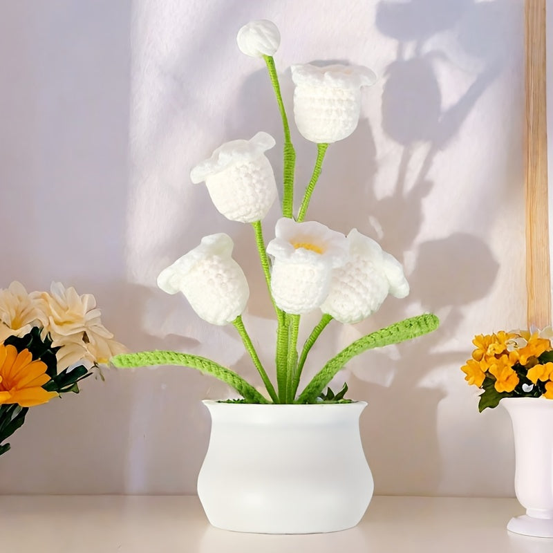 Handwoven Iron Wire Lotus Flower Pot:Modern Style,Multiple Flowers,Suitable for Families、Office、Desktop、Desk、Wedding、Birthday、Holiday Decoration