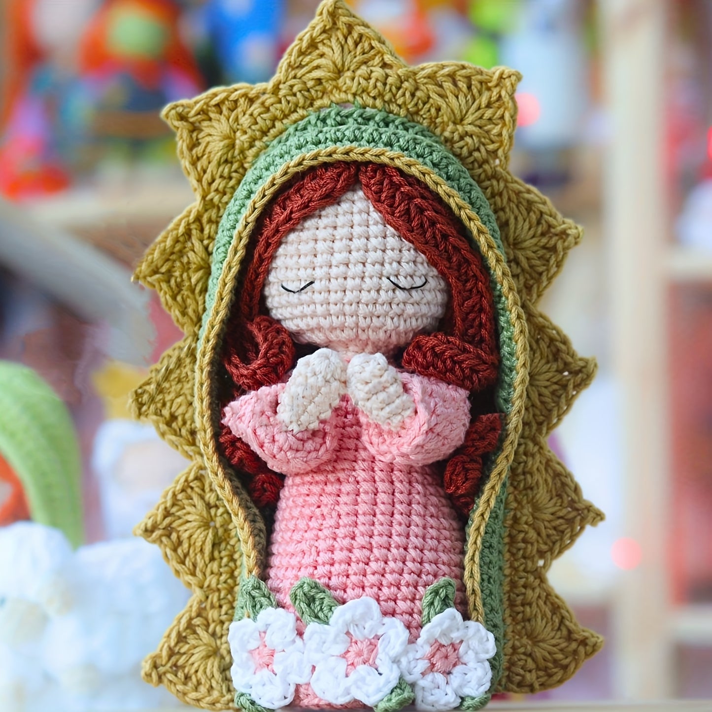 Vioiv 1Pcs Virgin of Guadalupe crochet kit For beginners-Crochet Amigurumi Kit-Adult Crochet Handcraft DIY Animal Crochet Kit for Beginners-Includes complete beginner instructional videos- Handmade Crochet For Craft Lovers, Crochet Kit For Adults, DIY Cro