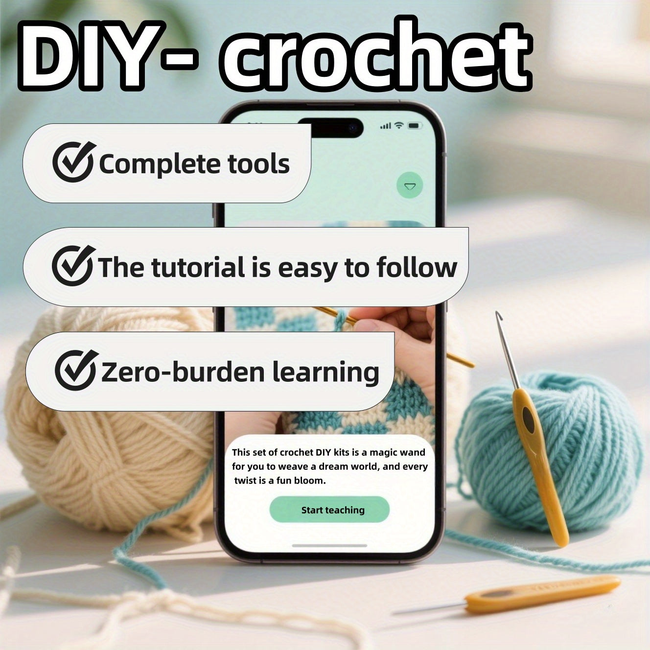 1pc Floral Long Dress Princess Crochet Handcraft Kit - Beginner Amigrumi Crochet Hook Set - Adult Handicrafts DIY Animal Crochet Set - Comes with a full instructional video - Handcraft Enthusiast Must-Have Crochet Kit - Crochet Kit for Adults Includes Bas