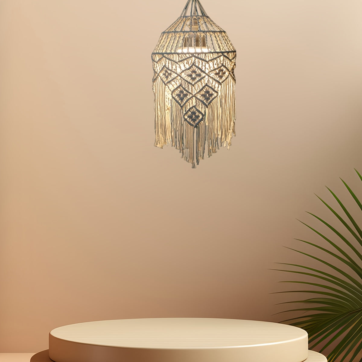 4Exquisite Handwoven Decorative Lampshade Lights Up Your Home Life Bohemian Style Handmade Tapestry(No Power Supply)