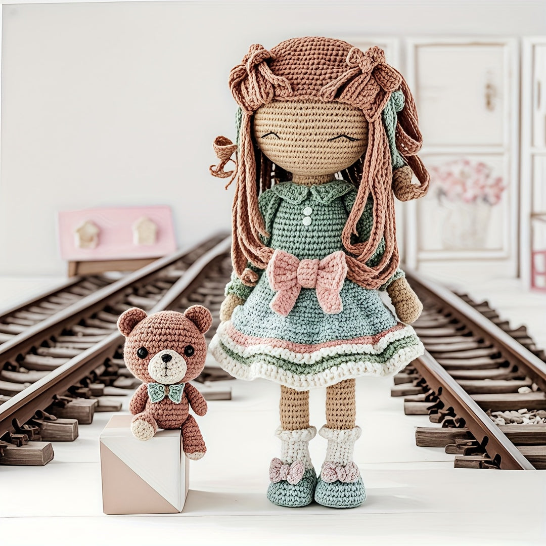 A set of Shirley girls DIY Woven Kit,Suitable for Beginners、Knitting Kit for Handcraft Enthusiasts,Birthday gift,Valentine's Day and other holiday gifts,It's a gift for family members、Friends、The best gift for a partner-Non-Finished Product
