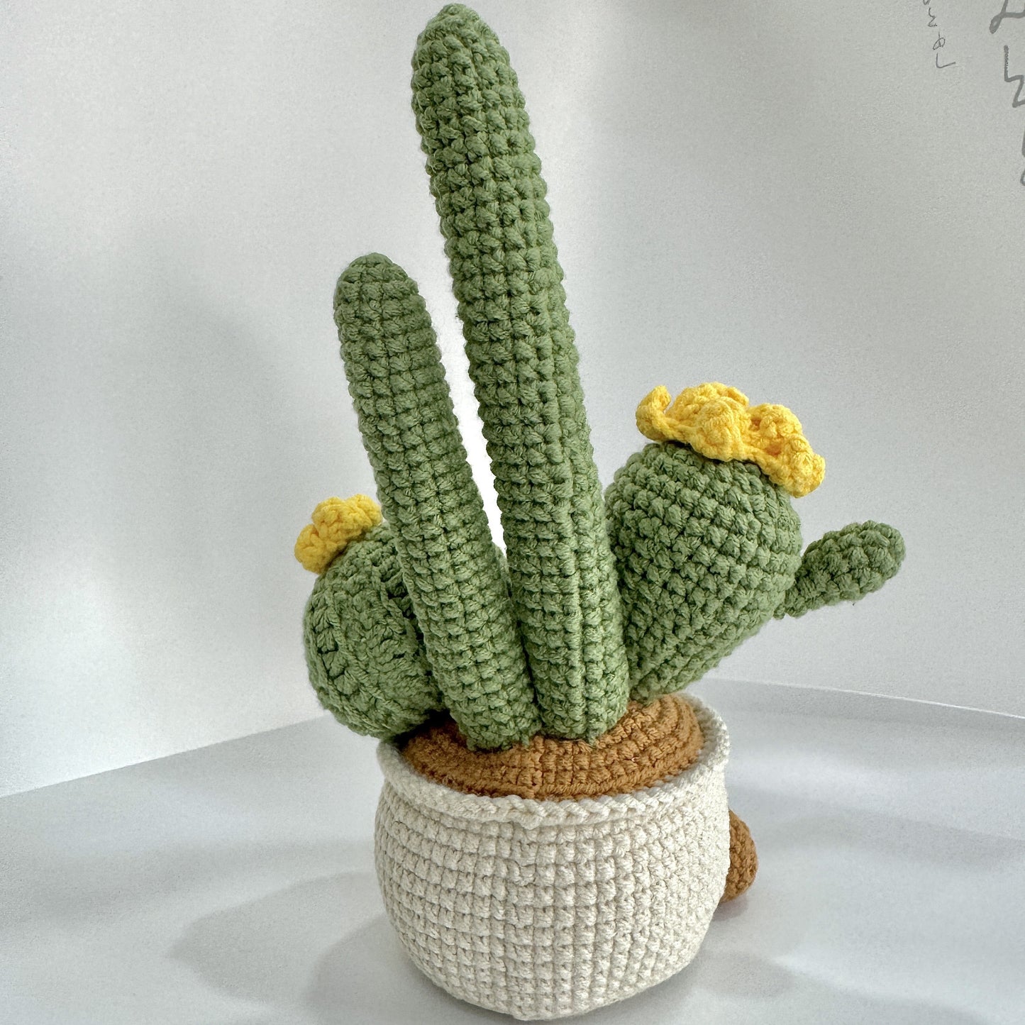 Hand Woven Cactus Artificial Plants with Container - Office Decoration Plush Hovosia,Desktop Bedroom Display - Very suitable for a new home,Christmas,Halloween,Hanukkah Festival,Thanksgiving Day,Mother's Day。