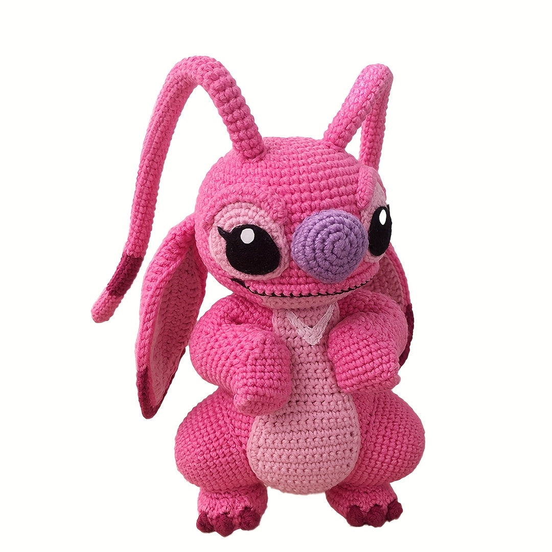 Vioiv Pink Cute Plush Toy Crochet kit For beginners- Amigurumi Adult Crochet Handcraft DIY-Animal Crochet Kit for Beginners-Contains everything needed for crochet-Includes Paper English Basic Sewing Tutorial Manual-Includes detailed instructional videos s