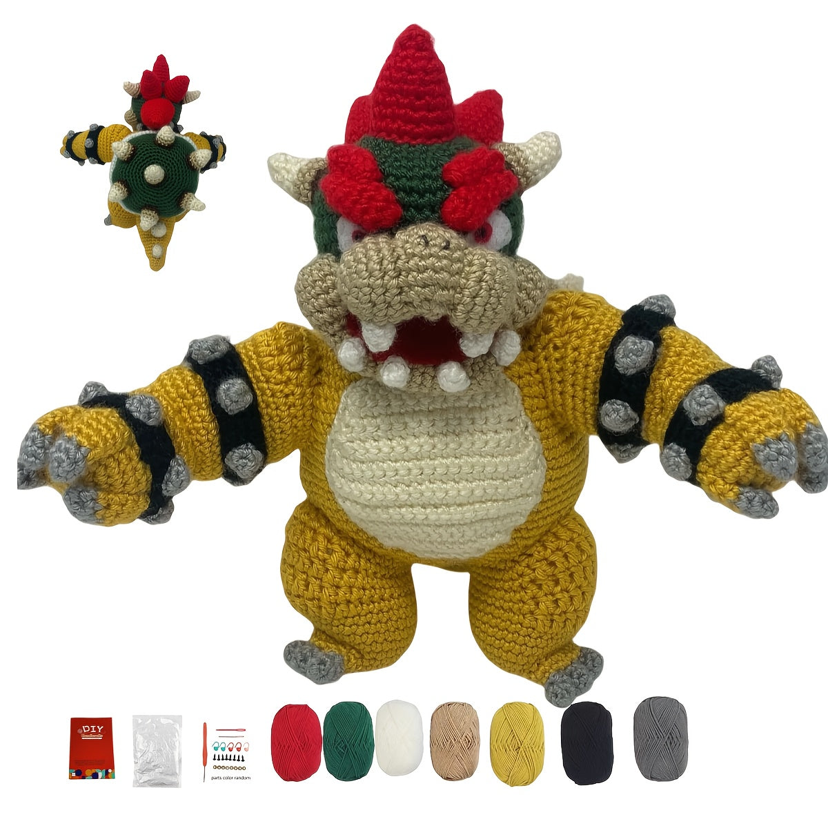 Boss Dragon Crochet Kit for Beginners,Crochet Kit with Step-by-Step Video Tutorial,Crochet Kit,Adult Crochet Starter Kit,Woven Kit,Birthday Gift,Gift for Friends