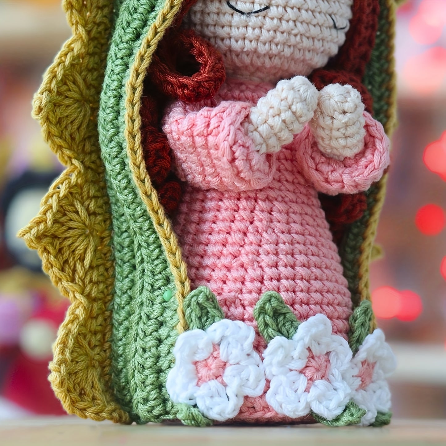 Vioiv 1Pcs Virgin of Guadalupe crochet kit For beginners-Crochet Amigurumi Kit-Adult Crochet Handcraft DIY Animal Crochet Kit for Beginners-Includes complete beginner instructional videos- Handmade Crochet For Craft Lovers, Crochet Kit For Adults, DIY Cro