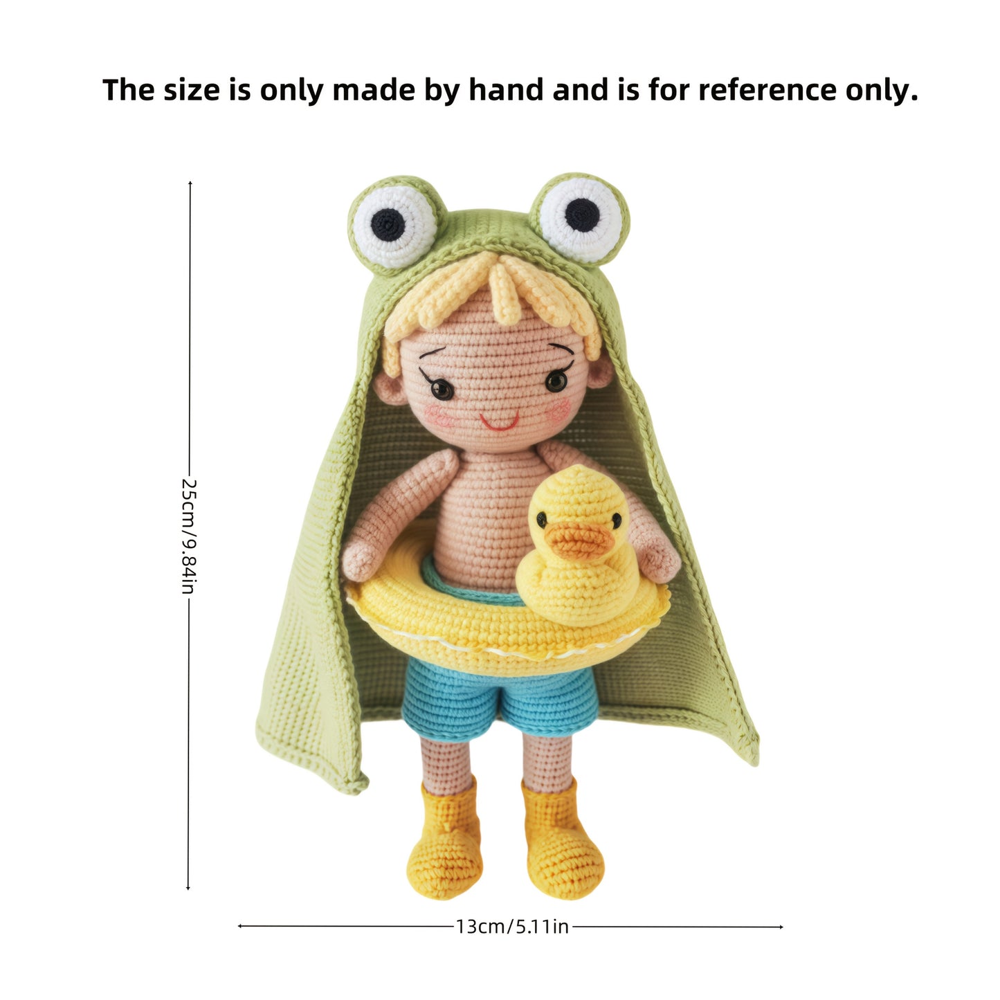 1pc Frog and Duck Crochet Pattern Set - DIY Material,Suitable for Adult Beginners,Handmade cloth Amigulimi,With step-by-step instructions,Perfect birthday and Valentine's Day gift,Suitable for use in all seasons,Unfinished product,DIY Handmade Suit | Opti