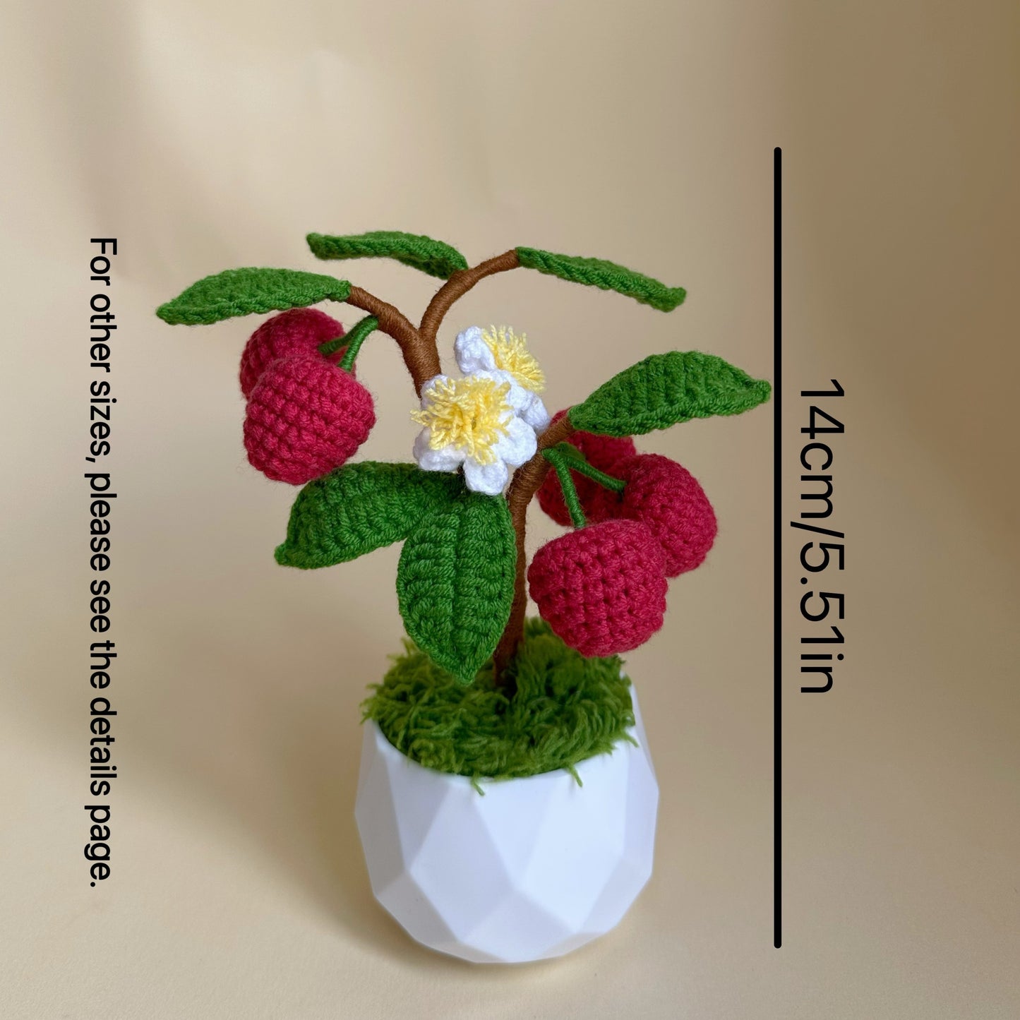 1pc Handwoven Blueberry Covered Plate Artificial Green Plant Potted Plant-Charming Car Dashboard Decoration,Desktop Bedroom Home Decor Very suitable for personal use or as a Valentine's Day gift for friends or girlfriends
