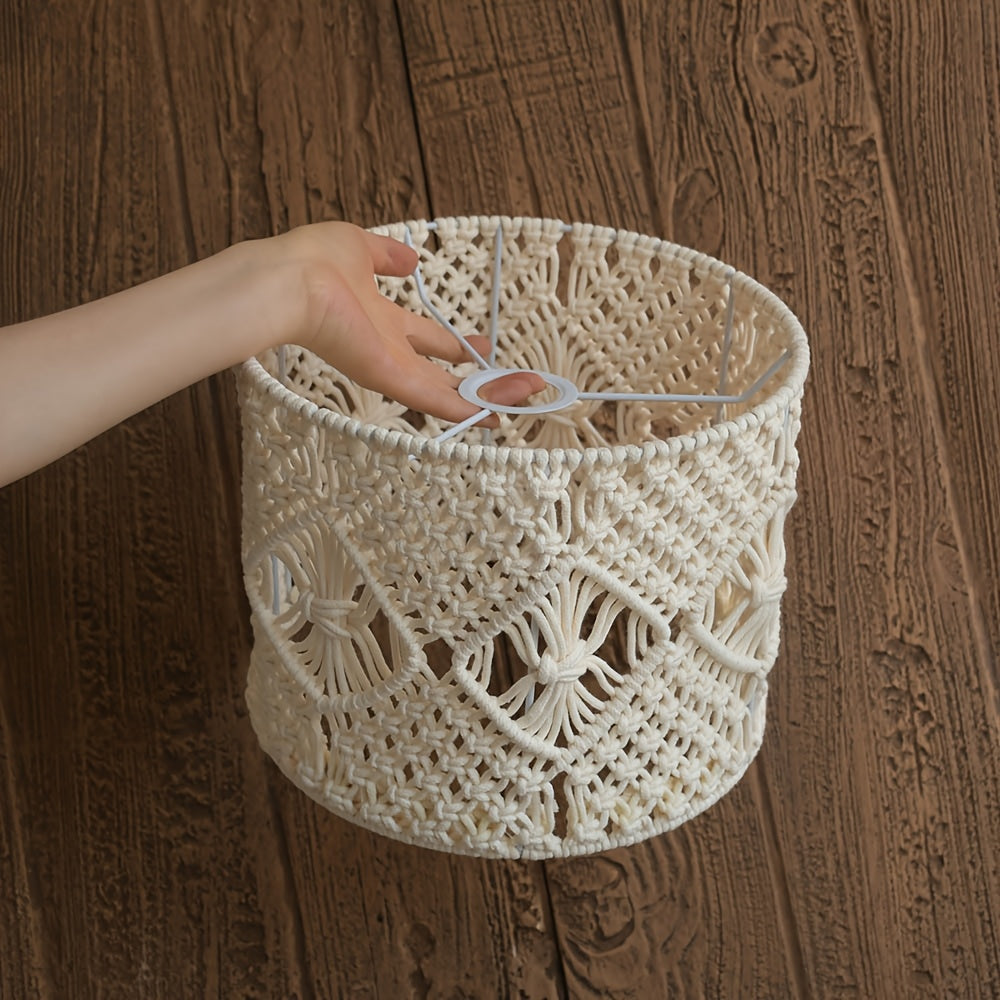 Bohemian Style Macrame Hand Woven Lampshade Home Decorative Handmade Lamp Shade