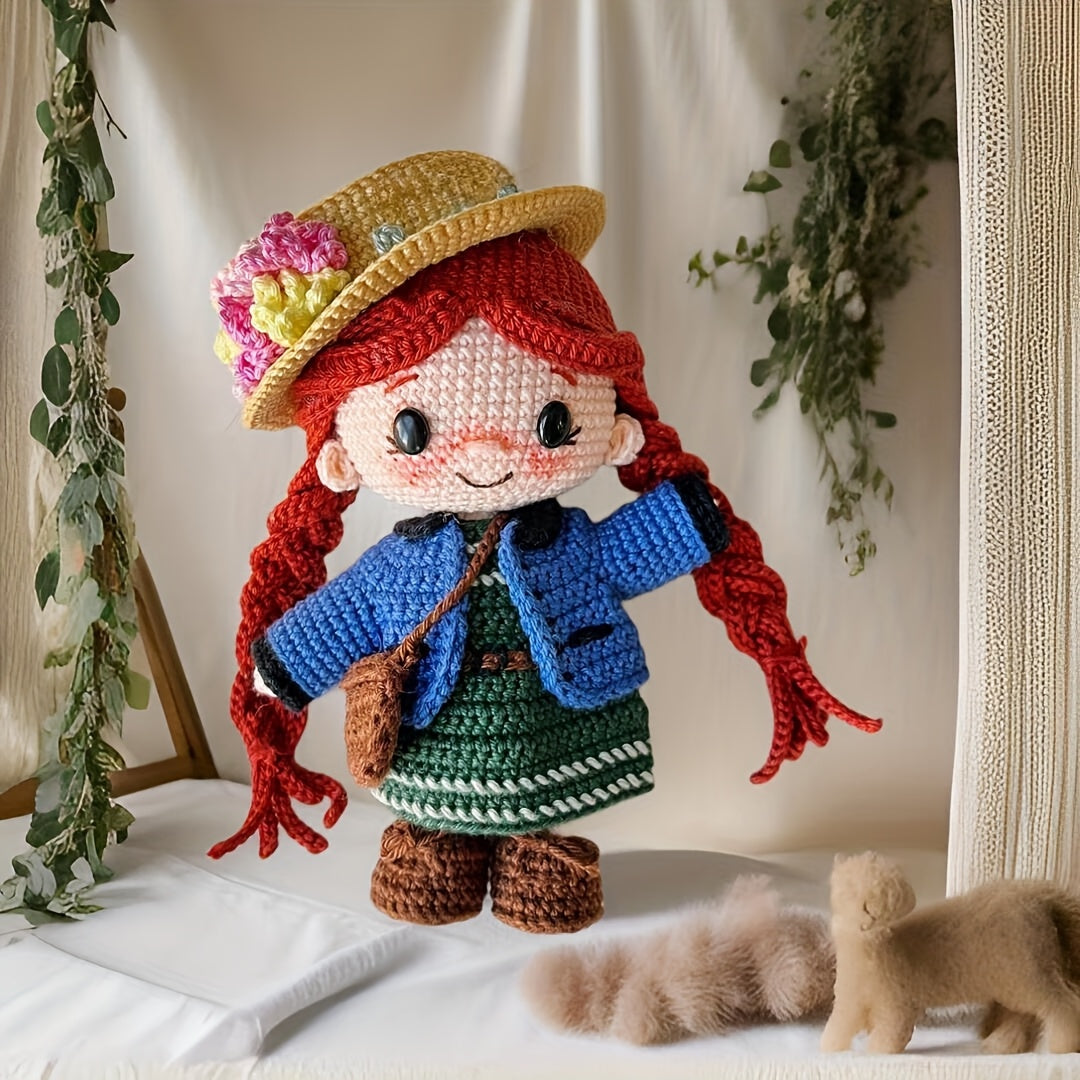 This Set1Set of Cute Green Roof Annie and Red Hair Twin Princesses Suitable for Little Princesses' DIY Outfits。It's a very interesting crochet kit for adults,Comes with Step-by-Step Video Tutorial,Suitable for experienced beginner crochet enthusiasts。 DIY