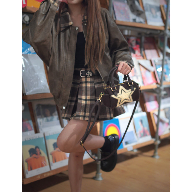ZW XINGX Plush Hand-Carrying Bag ins Women's Mini Crossbody Bag2025Autumn and Winter New Trendy Cute Sweet Girl Hand Bag