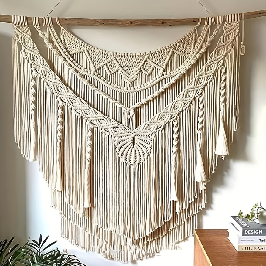 1Pieces Handwoven Bohemian Wall Decoration for Homestay Hotel Background Simple Hanging Cloth Hanging Decoration Cotton Rope Wall Hanging