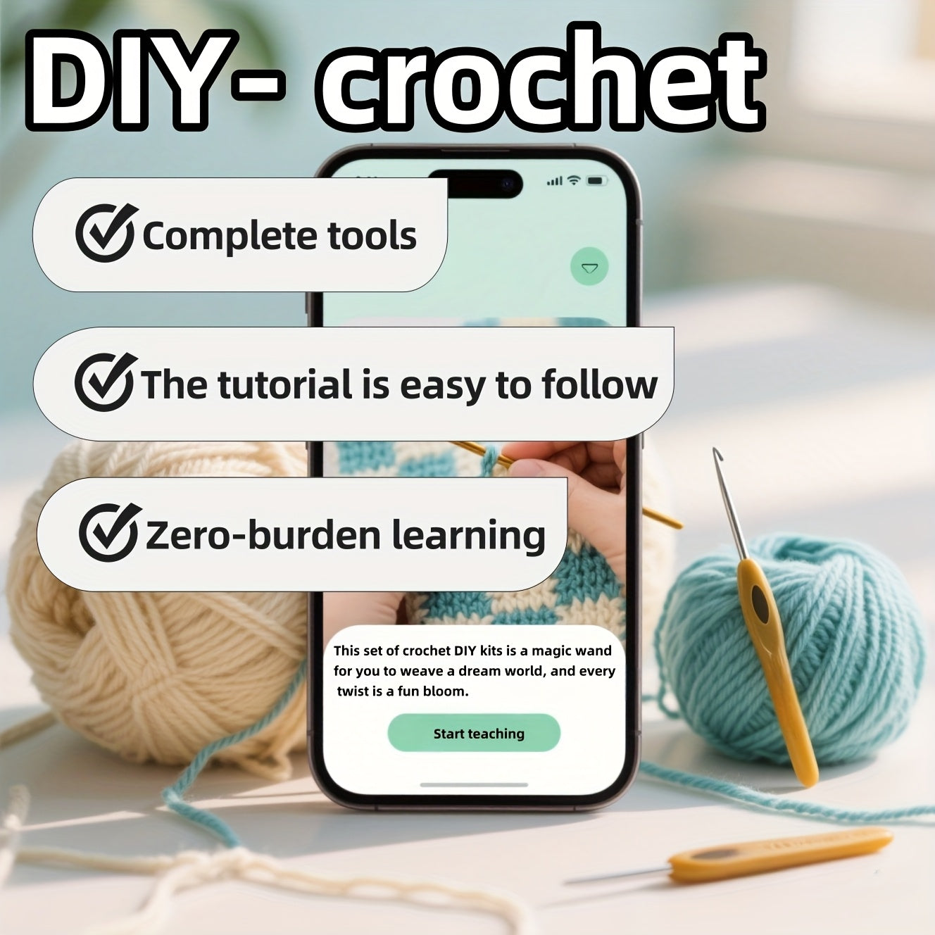 3Set of Frog Friends Crochet Hooks DIY Material Package - Handmade Ingredients - High-quality cables suitable for all seasons,Includes English Tutorial - Best Gift for Christmas and Valentine's Day Complete Crochet Hook Tool Set - Unfinished product