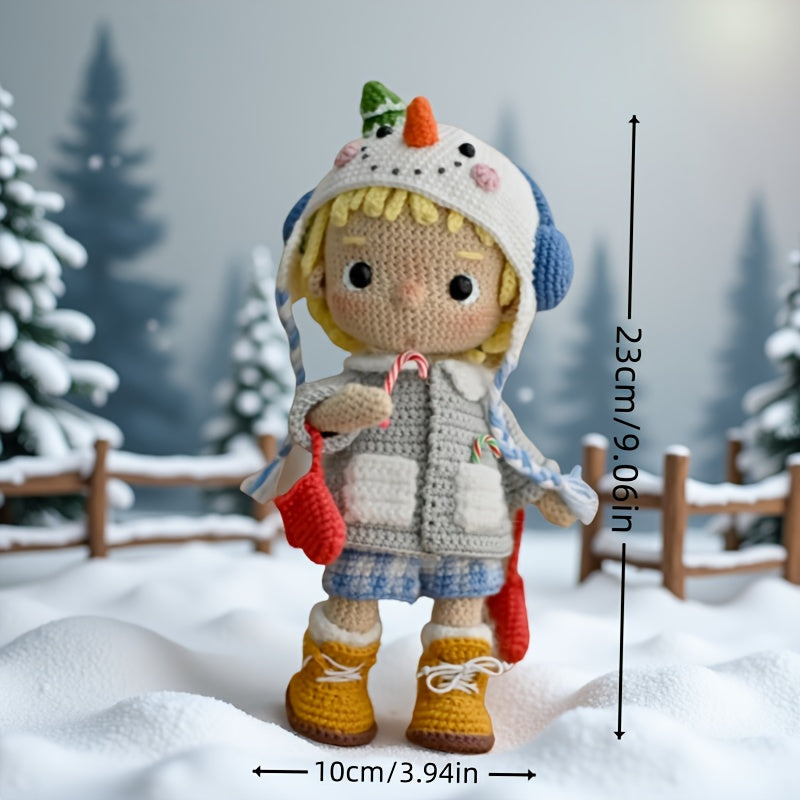 Snowman Knight DIY Crochet Kit,A product suitable for beginners、For Handicraft Enthusiasts diy Woven Kit,,Cute and Fun Furniture Decorations,It's a suitable gift for birthdays and other holidays,It's a gift for family members,A great product from a friend