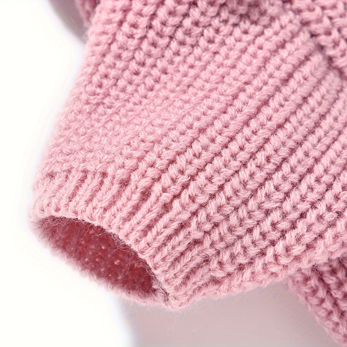 1Soft Knitted Pet Sweater,With floral button closure - All-Season Small Dog and Cat Cardigan,Pink and white edge design,Durable and Comfortable Pet Clothing,Exquisite Sewing,Breathable Material,Exclusive for Cat Lovers