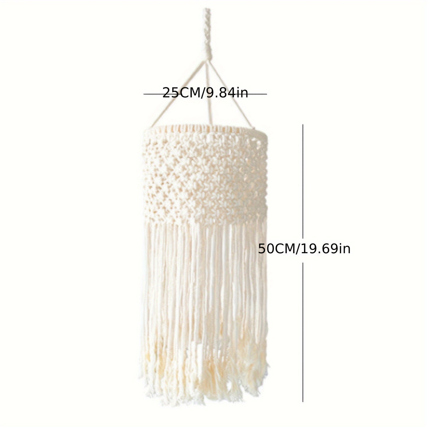 1Bohemian Style Handwoven Beaded Tassel Lampshade - White Blue Art Decorative Hanging Lampshade,Suitable for Living Room、Bedroom、Terrace Decoration(Bulb Not Included),Bedroom Ceiling Decoration | Tassel Decoration | Handicraft Quality,Room Decoration