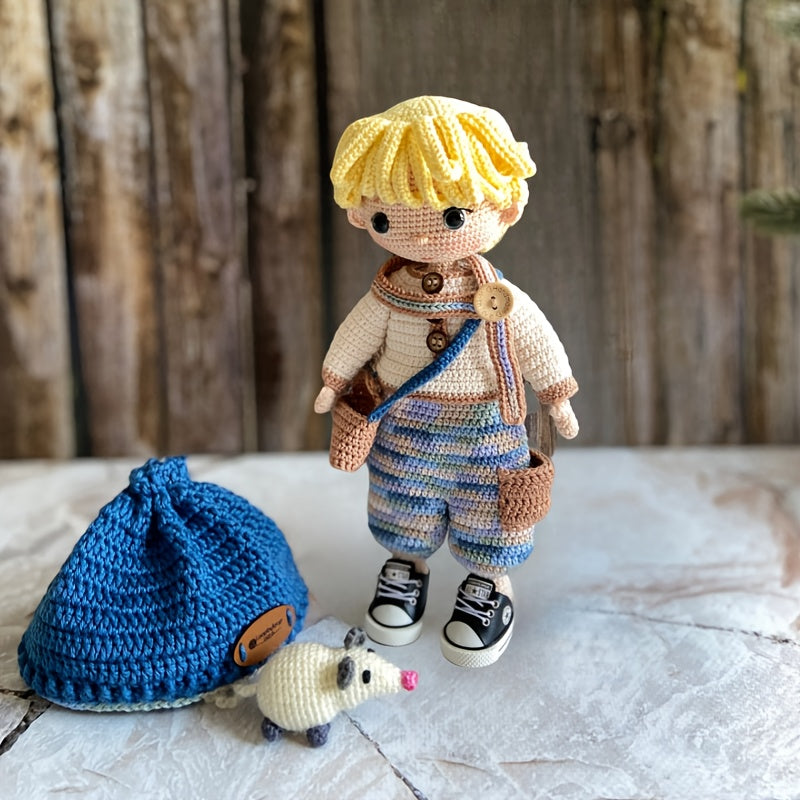 Beginner DIY Cute Crochet Kit for Boys - Includes cable、Accessories and complete English manual,Knitting Craft Kit - Perfect Gift