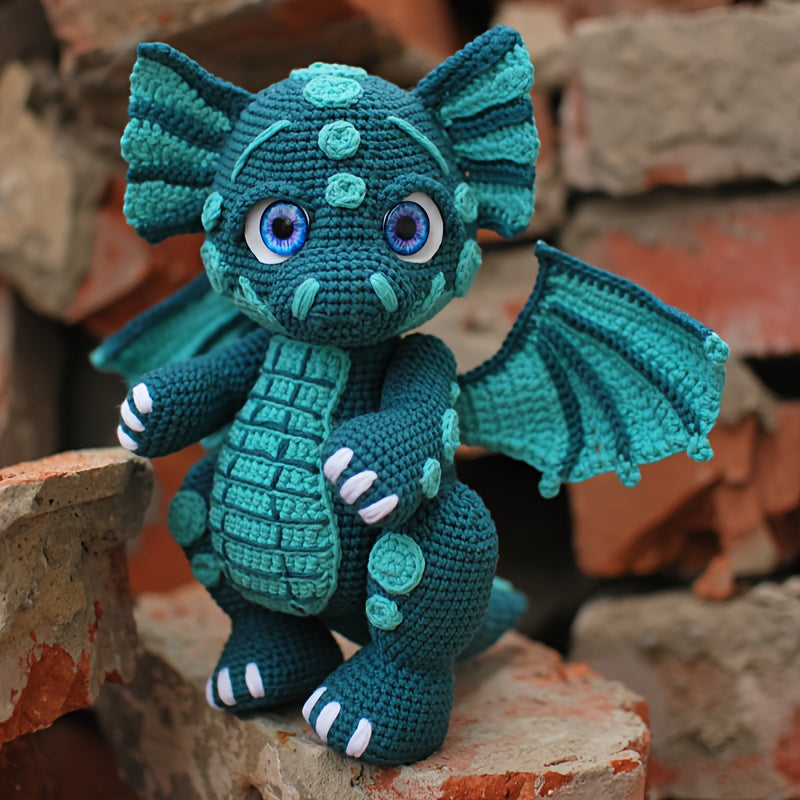 1 Set Beginner Animal Crochet Kit,Crochet Kit for Adults Beginners,With Step-by-Step Text Tutorial,Dragon DIY Knitting Kit,Cute and Funny Home Decorations,Birthday Valentine's Day Holiday Gifts